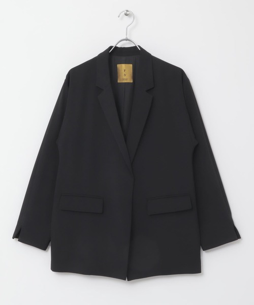 F by ROSSO（エフバイロッソ）の「F by ROSSO　オーバージャケット（テーラードジャケット・レディース・ブラック/ライトベージュ・FREE）」の21枚目の写真