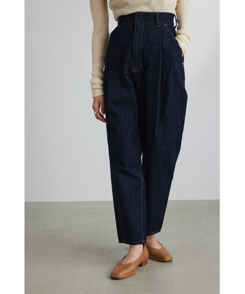 STYLEMIXER(スタイルミキサー)の「ラウンドタックデニム(デニムパンツ・レディース・インディゴブルー・MEDIUM/SMALL/X-SMALL)」の6枚目の写真