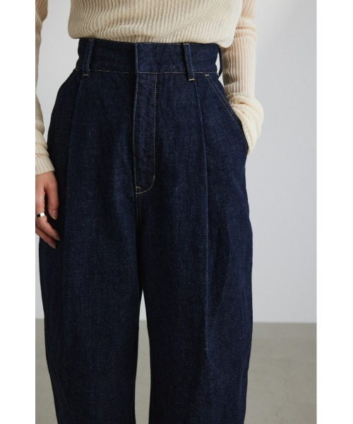 STYLEMIXER(スタイルミキサー)の「ラウンドタックデニム(デニムパンツ・レディース・インディゴブルー・MEDIUM/SMALL/X-SMALL)」の4枚目の写真