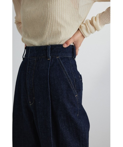 STYLEMIXER(スタイルミキサー)の「ラウンドタックデニム(デニムパンツ・レディース・インディゴブルー・MEDIUM/SMALL/X-SMALL)」の7枚目の写真