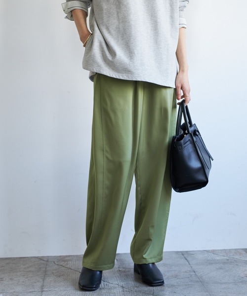 LEPSIM(レプシィム)の「ツヤサテンイージーパンツ 179313(その他パンツ・レディース・アイボリー/カーキ/ブラック/ライトピンク・FREE)」の13枚目の写真