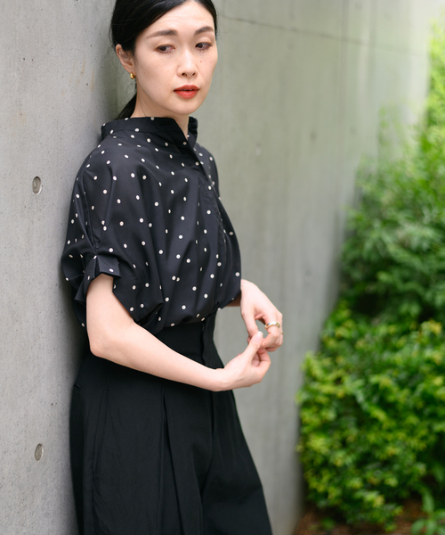 journal standard L'essage（ジャーナルスタンダードレサージュ）の「《追加》タックスリーブシャツ（シャツ/ブラウス・レディース・コバルトブルー/クリアブルー/ブラック系その他/ブラウン/ホワイト系その他・FREE）」の10枚目の写真