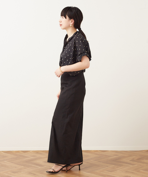 journal standard L'essage（ジャーナルスタンダードレサージュ）の「《追加》タックスリーブシャツ（シャツ/ブラウス・レディース・コバルトブルー/クリアブルー/ブラック系その他/ブラウン/ホワイト系その他・FREE）」の13枚目の写真