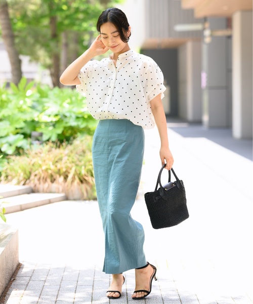 journal standard L'essage（ジャーナルスタンダードレサージュ）の「《追加》タックスリーブシャツ（シャツ/ブラウス・レディース・コバルトブルー/クリアブルー/ブラック系その他/ブラウン/ホワイト系その他・FREE）」の20枚目の写真