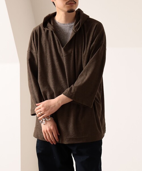 Sanca（サンカ）の「Sanca / MINI PILE MEX HOODIE（パーカー・メンズ・オリーブ/ネイビー・3/2）」の12枚目の写真