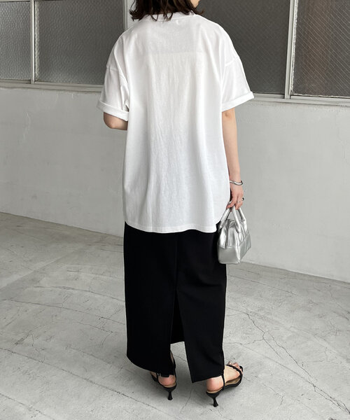 DISCOAT（ディスコート）の「【WEB限定】モチーフ刺繍ロゴTシャツ《ユニセックス》（Tシャツ/カットソー・レディース・チャコールグレー/ホワイト/ネイビー・FREE）」の13枚目の写真