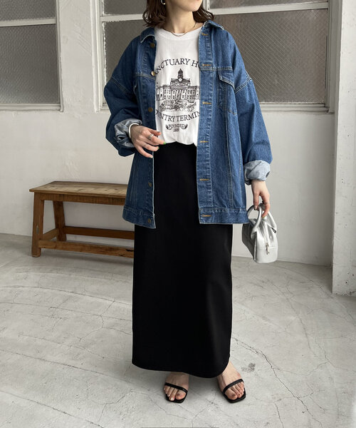 DISCOAT（ディスコート）の「【WEB限定】モチーフ刺繍ロゴTシャツ《ユニセックス》（Tシャツ/カットソー・レディース・チャコールグレー/ホワイト/ネイビー・FREE）」の14枚目の写真