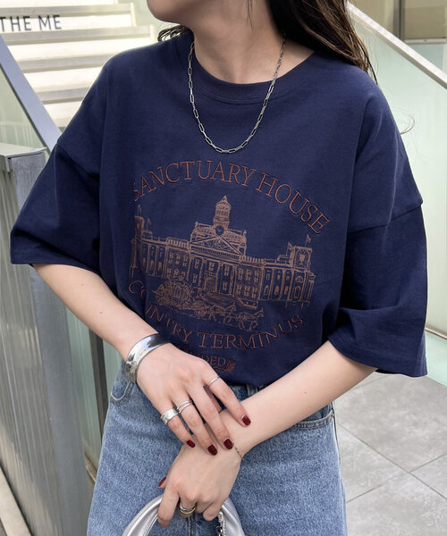 WEB限定】モチーフ刺繍ロゴTシャツ《ユニセックス》（Tシャツ