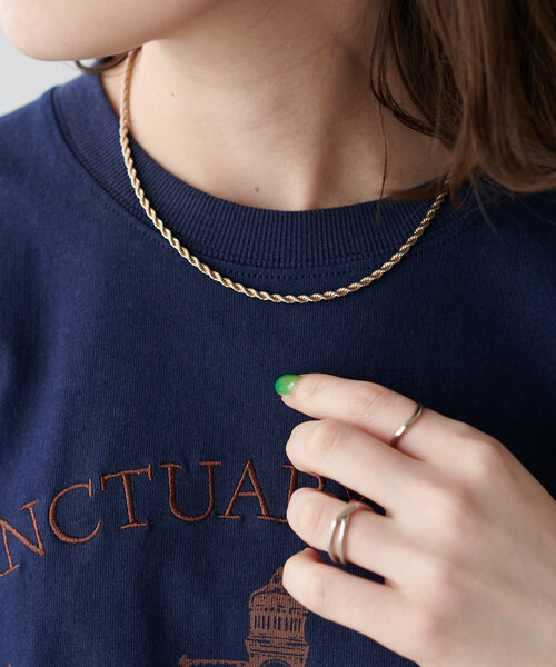 DISCOAT（ディスコート）の「【WEB限定】モチーフ刺繍ロゴTシャツ《ユニセックス》（Tシャツ/カットソー・レディース・チャコールグレー/ホワイト/ネイビー・FREE）」の16枚目の写真