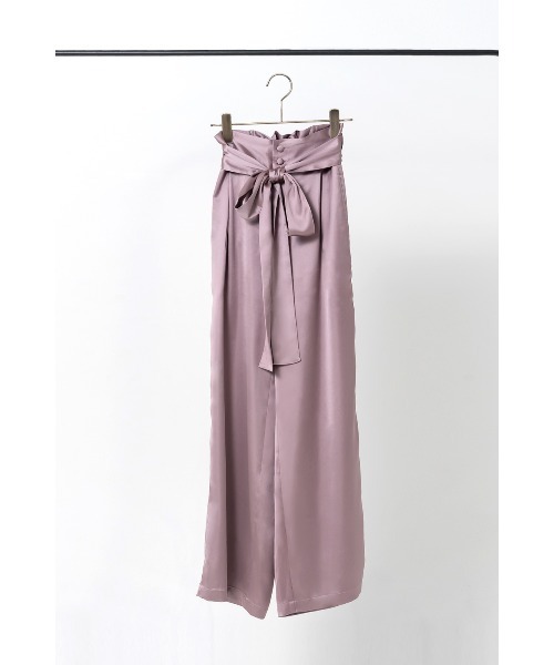 Soir,5 COCOTTE PARIS(ソワールイブニングココットパリ)の「ハイウエストサテンパンツ(その他パンツ・レディース・ブラック/キャメル・SMALL/MEDIUM)」の16枚目の写真