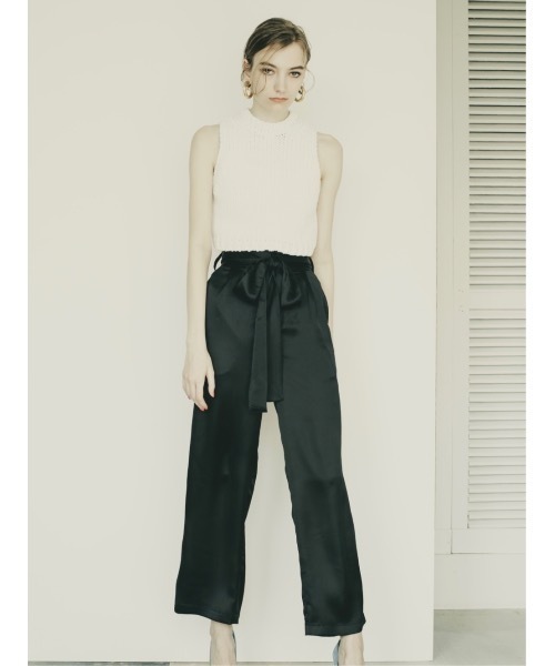 Soir,5 COCOTTE PARIS(ソワールイブニングココットパリ)の「ハイウエストサテンパンツ(その他パンツ・レディース・ブラック/キャメル・SMALL/MEDIUM)」の19枚目の写真