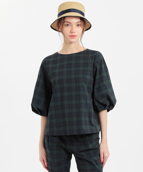 MACKINTOSH PHILOSOPHY(マッキントッシュ フィロソフィー)の「サッカーブラウス(シャツ/ブラウス・レディース・ダークネイビー/ブラック/ブルー・36/38)」の3枚目の写真