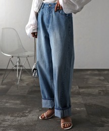 ルーズワイドデニムパンツ