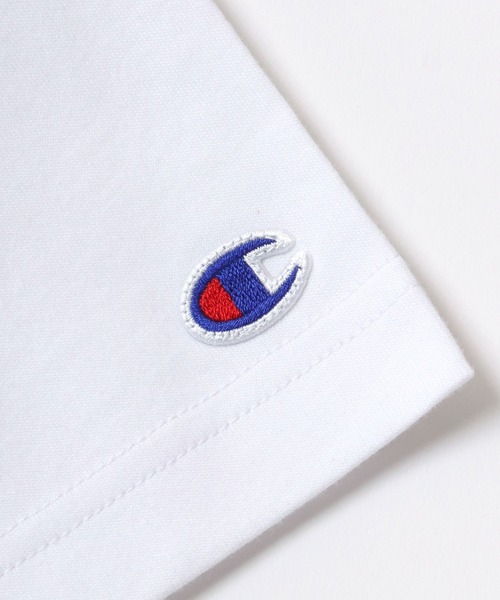 Champion(チャンピオン)の「Champion/チャンピオン コットンUSA カレッジプリント ワンポイント刺繍 半袖Tシャツ(Tシャツ/カットソー・メンズ・ホワイト/ブラック/ベージュ/ネイビー/グレー/ブルー/ホワイト系その他/グリーン・M/L/XL)」の12枚目の写真