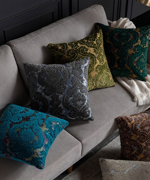 aimoha（アイモハ）の「ベルベットダマスク柄エレガントクッションカバー（クッション/クッションカバー・レディース・グレー/ブルー/ワイン/ブラック/キャメル/グリーン/ライトグリーン/ネイビー/オレンジ/ベージュ・FREE）」の16枚目の写真