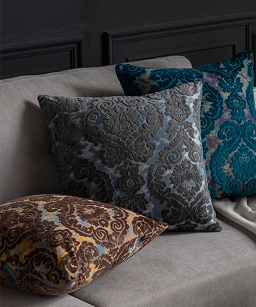 aimoha（アイモハ）の「ベルベットダマスク柄エレガントクッションカバー（クッション/クッションカバー・レディース・グレー/ブルー/ワイン/ブラック/キャメル/グリーン/ライトグリーン/ネイビー/オレンジ/ベージュ・FREE）」の15枚目の写真