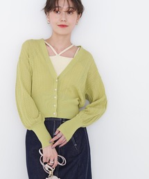 N.(N. Natural Beauty Basic) | ◆透かし編みニットカーディガン(カーディガン/ボレロ)