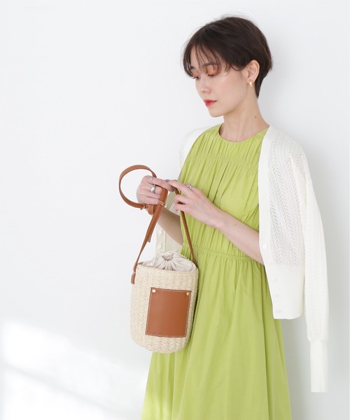 N.（N. Natural Beauty Basic）（エヌエヌナチュラルビューティーベーシック）の「◆透かし編みニットカーディガン（カーディガン/ボレロ・レディース・ブラック/オフホワイト/イエロー・MEDIUM）」の4枚目の写真