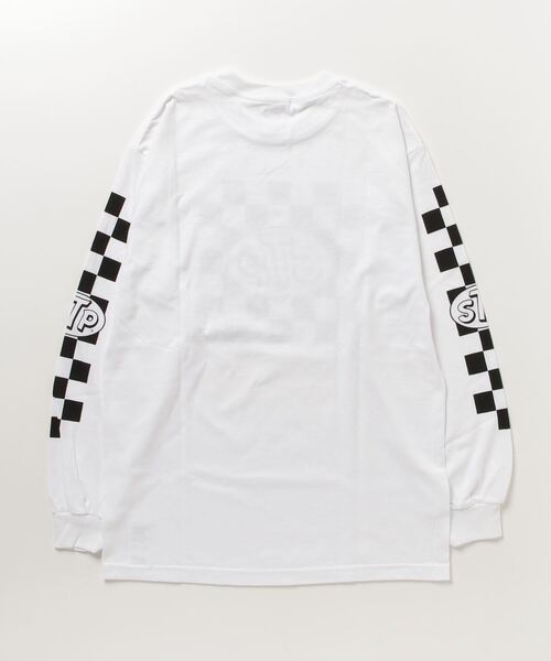 JACK & MARIE(ジャックアンドマリー)の「STP チェッカーロングスリーブTee st23s007(Tシャツ/カットソー・メンズ・ホワイト・M/L)」の2枚目の写真