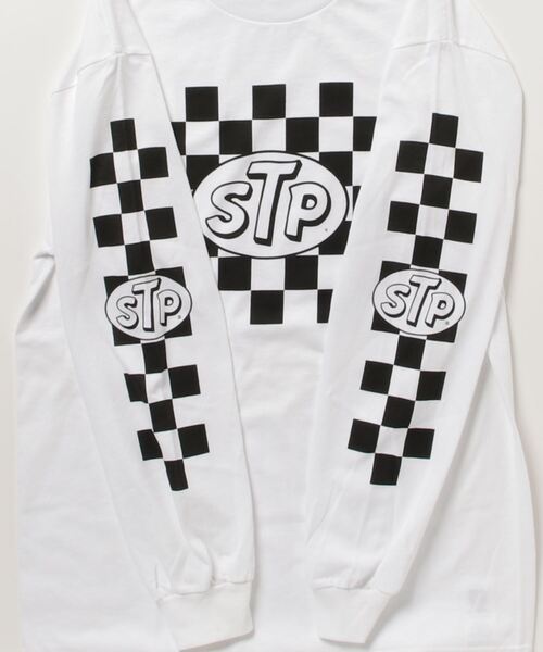 JACK & MARIE(ジャックアンドマリー)の「STP チェッカーロングスリーブTee st23s007(Tシャツ/カットソー・メンズ・ホワイト・M/L)」の3枚目の写真