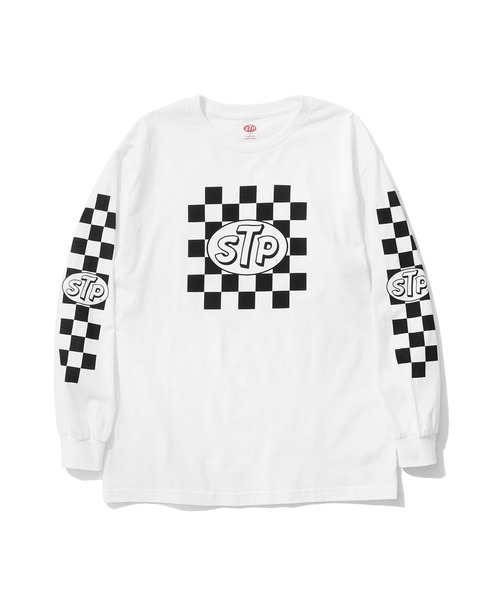 JACK & MARIE(ジャックアンドマリー)の「STP チェッカーロングスリーブTee st23s007(Tシャツ/カットソー・メンズ・ホワイト・M/L)」の5枚目の写真