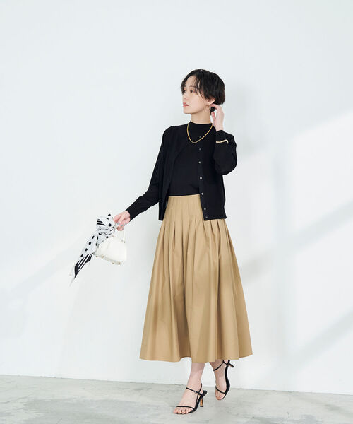 NOLLEY’S Sophi（ノーリーズソフィ）の「《手洗い可能》綿アセラメ配色クルーネックカーディガン（カーディガン/ボレロ・レディース・シルバー/ゴールド/ブラック/サックスブルー・38/36）」の21枚目の写真