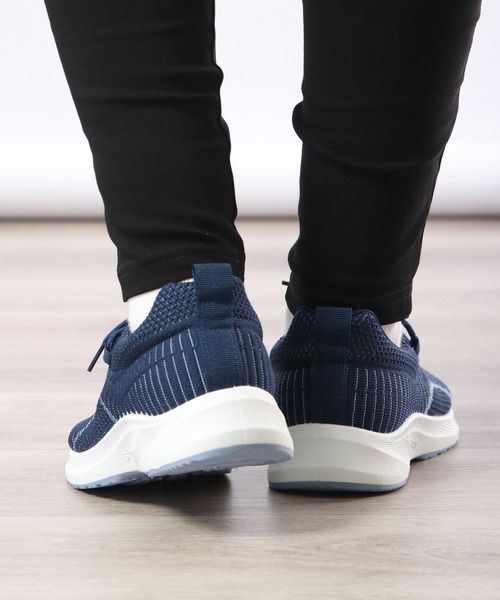 PERSON'S(パーソンズ)の「PERSON'S ニットスニーカー(スニーカー・レディース・ネイビー/ブラック×ピンク・24.5/24/23.5/23)」の14枚目の写真