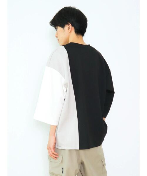 CRAFT STANDARD BOUTIQUE(クラフトスタンダードブティック)の「強撚ポンチ配色切り替えH/S TEE(Tシャツ/カットソー・メンズ・ブラック/ライトグレー・M/L/XL)」の16枚目の写真
