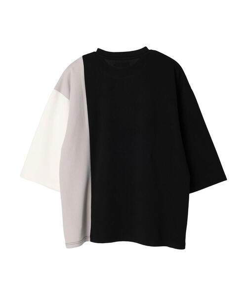 CRAFT STANDARD BOUTIQUE(クラフトスタンダードブティック)の「強撚ポンチ配色切り替えH/S TEE(Tシャツ/カットソー・メンズ・ブラック/ライトグレー・M/L/XL)」の10枚目の写真