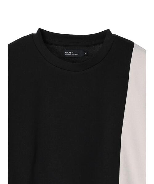 CRAFT STANDARD BOUTIQUE(クラフトスタンダードブティック)の「強撚ポンチ配色切り替えH/S TEE(Tシャツ/カットソー・メンズ・ブラック/ライトグレー・M/L/XL)」の6枚目の写真