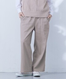 【WOMEN】コットンリネン ワイドパンツ