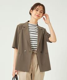 green label relaxing | セミダブル ショートスリーブ ジャケット -マシンウォッシャブル・防シワ・UVカット-(テーラードジャケット)