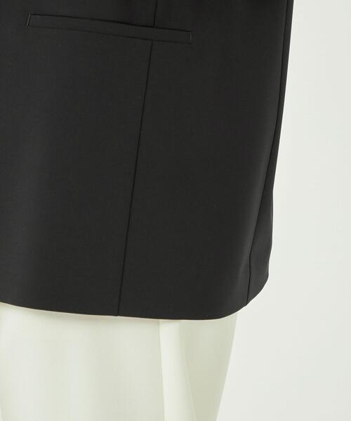 green label relaxing（グリーンレーベルリラクシング）の「セミダブル ショートスリーブ ジャケット -マシンウォッシャブル・防シワ・UVカット-（テーラードジャケット・レディース・ダークブラウン/ブラック・FREE）」の5枚目の写真