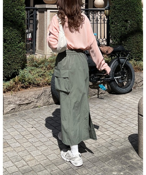 LE MORE（リモア）の「ナイロンポケットカーゴスカート（スカート・レディース・ベージュ/カーキ/ブラック・FREE）」の14枚目の写真