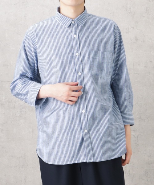 セール】SOLOTEX(R)使用 リネンブレンド7分袖シャツ（シャツ/ブラウス