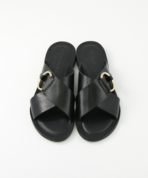 CORSO ROMA,9(コルソローマ)の「レザークロスサンダル(サンダル・レディース・ブラック・37/38/36)」の5枚目の写真