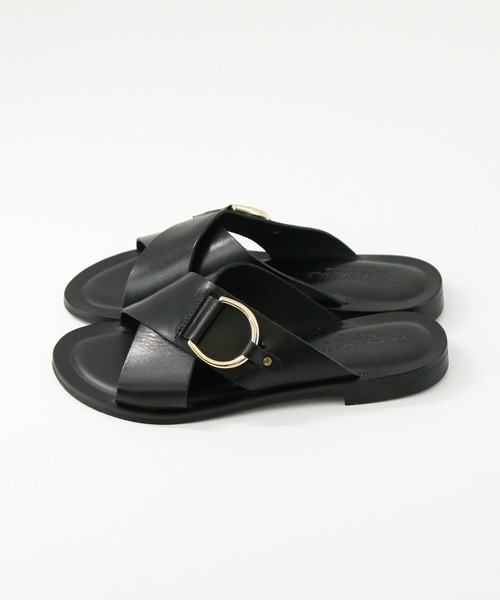 CORSO ROMA,9(コルソローマ)の「レザークロスサンダル(サンダル・レディース・ブラック・37/38/36)」の6枚目の写真