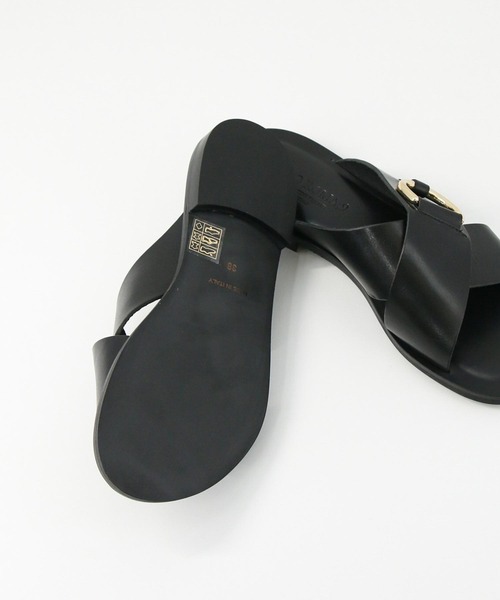 CORSO ROMA,9(コルソローマ)の「レザークロスサンダル(サンダル・レディース・ブラック・37/38/36)」の8枚目の写真