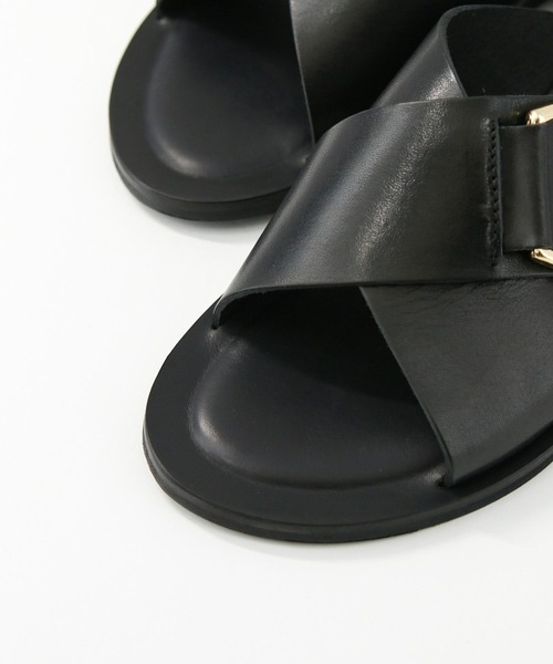 CORSO ROMA,9(コルソローマ)の「レザークロスサンダル(サンダル・レディース・ブラック・37/38/36)」の9枚目の写真