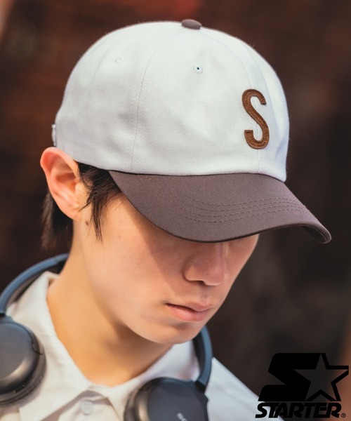 STARTER(スターター)の「【STARTER】別注 フェルト ロゴ ワッペン キャップ STA23-101(キャップ・メンズ・ブラック/ホワイト系その他2/ホワイト系その他/ホワイト/ネイビー・FREE)」の3枚目の写真