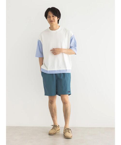 CRAFT STANDARD BOUTIQUE(クラフトスタンダードブティック)の「布帛切り替えH/S TEE-A(Tシャツ/カットソー・メンズ・オフホワイト/ブルー/ブラック/ブラウン・L/XL/M)」の7枚目の写真