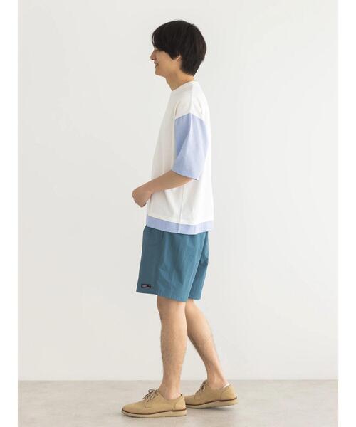 CRAFT STANDARD BOUTIQUE(クラフトスタンダードブティック)の「布帛切り替えH/S TEE-A(Tシャツ/カットソー・メンズ・オフホワイト/ブルー/ブラック/ブラウン・L/XL/M)」の8枚目の写真