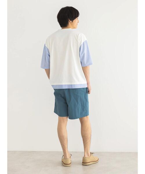 CRAFT STANDARD BOUTIQUE(クラフトスタンダードブティック)の「布帛切り替えH/S TEE-A(Tシャツ/カットソー・メンズ・オフホワイト/ブルー/ブラック/ブラウン・L/XL/M)」の11枚目の写真
