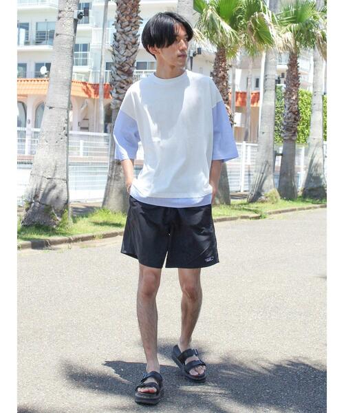 CRAFT STANDARD BOUTIQUE(クラフトスタンダードブティック)の「布帛切り替えH/S TEE-A(Tシャツ/カットソー・メンズ・オフホワイト/ブルー/ブラック/ブラウン・L/XL/M)」の14枚目の写真
