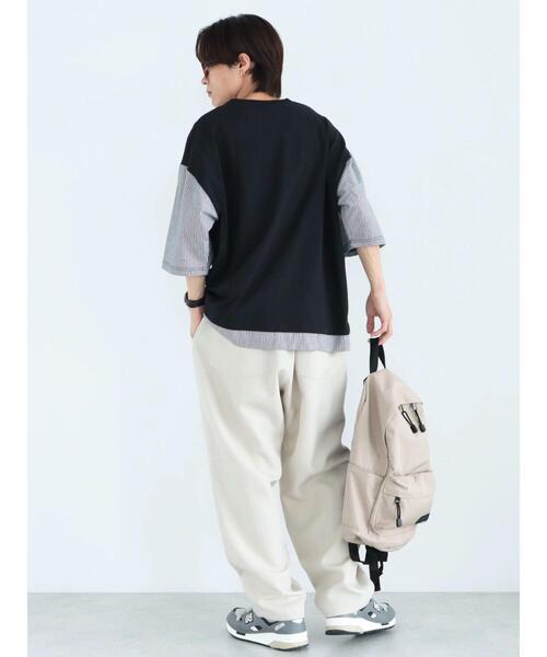 CRAFT STANDARD BOUTIQUE(クラフトスタンダードブティック)の「布帛切り替えH/S TEE-A(Tシャツ/カットソー・メンズ・オフホワイト/ブルー/ブラック/ブラウン・L/XL/M)」の17枚目の写真
