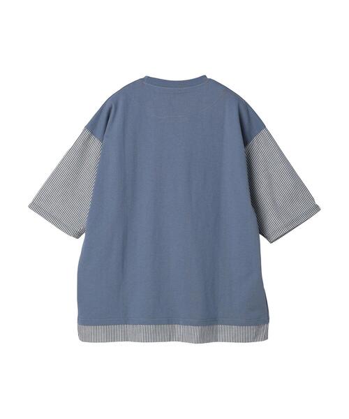 CRAFT STANDARD BOUTIQUE(クラフトスタンダードブティック)の「布帛切り替えH/S TEE-A(Tシャツ/カットソー・メンズ・オフホワイト/ブルー/ブラック/ブラウン・L/XL/M)」の21枚目の写真