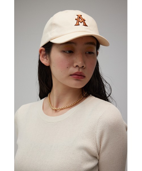 AZUL by moussy(アズールバイマウジー)の「フロントロゴキャップ(キャップ・レディース・ブラック/アイボリー・FREE)」の9枚目の写真
