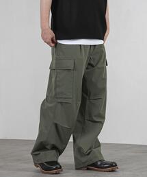 coen | 【WEB限定】タックワイドスラックスカーゴパンツ(カーゴパンツ)