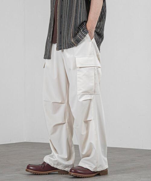 coen（コーエン）の「タックワイドスラックスカーゴパンツ（カーゴパンツ・メンズ・オフホワイト/ブラック/オリーブ・L/M/S）」の19枚目の写真