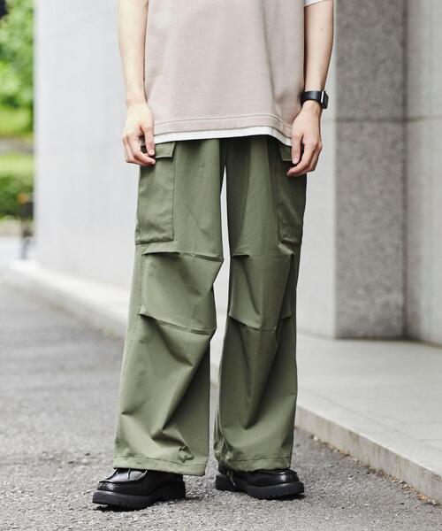 coen（コーエン）の「タックワイドスラックスカーゴパンツ